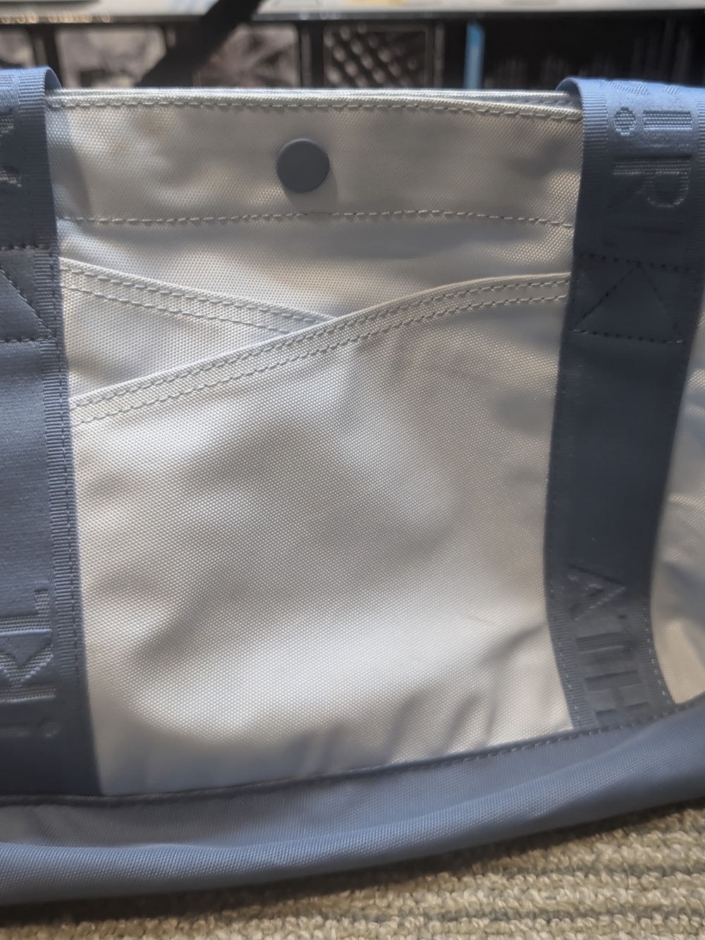 Athleta Girl Light Blue Canvas Tote with Straps